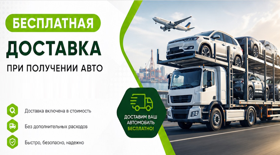 Акция! Бесплатная доставка по Лянторе при получении авто